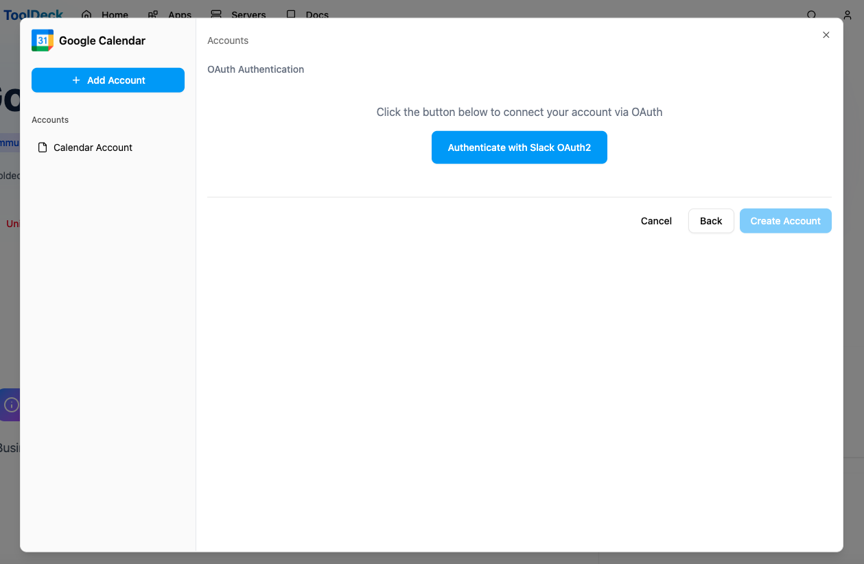 Add Account OAuth Final