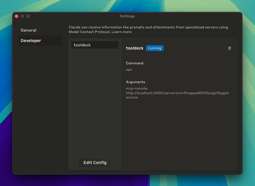 Claude Desktop Settings Menu