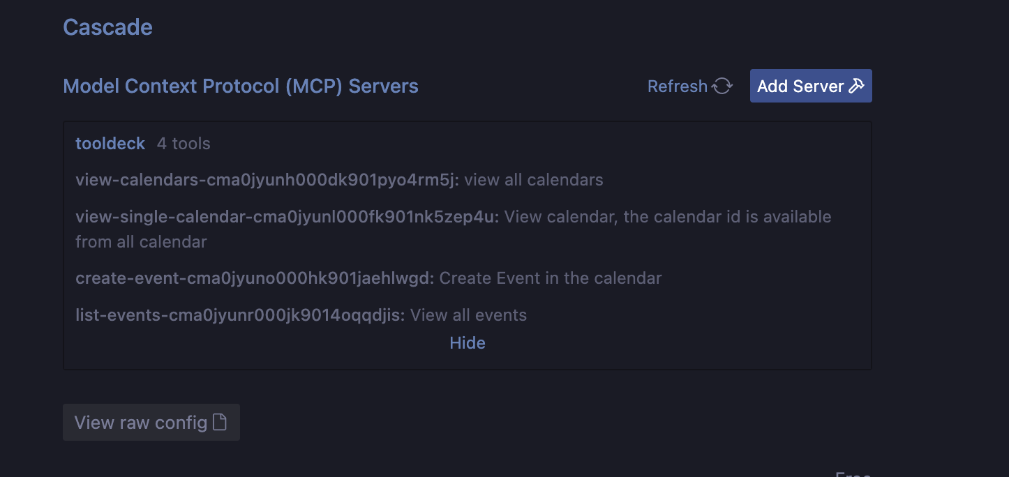 Tooldeck Servers